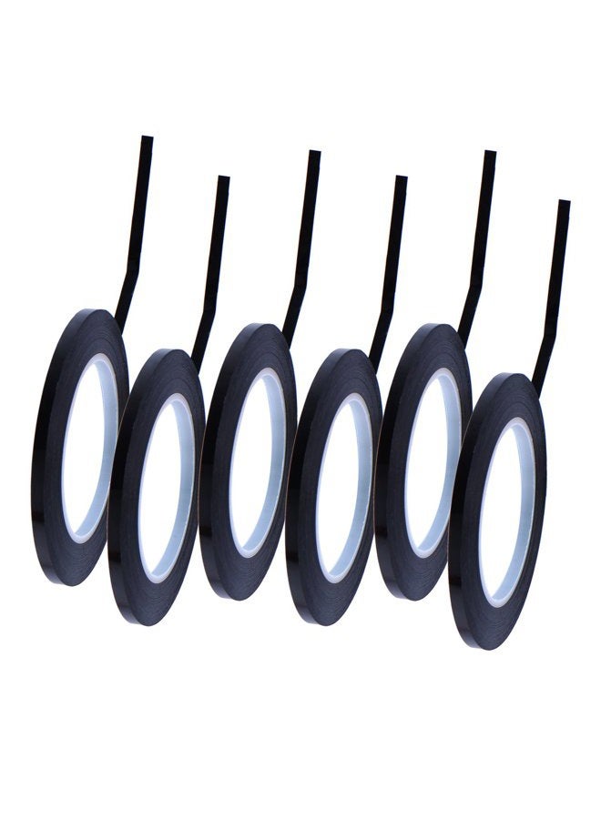 Outus 6 Pack 3 mm Width Graphic Chart Tape Art Tape Grid Marking Tapes Whiteboard Gridding Tape Self-Adhesive Artist Tape, Black - Image 1